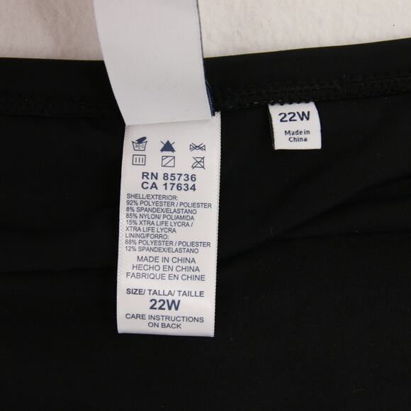 Beach House Swim Board Shorts Black Zipper Pocket Plus Comfort Fit Size 22W NWT - Picture 10 of 16